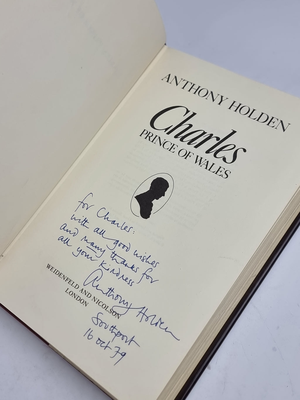 Charles, Prince of Wales, Anthony Holden — 1st Edition