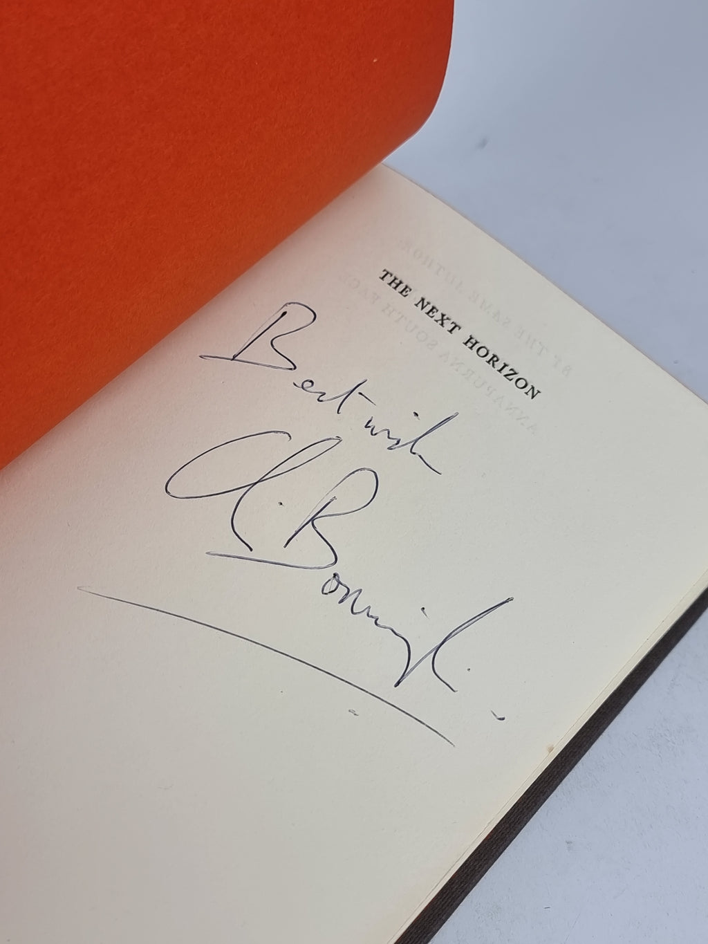 The Next Horizon, Christian Bonington — 1st Edition, Signed