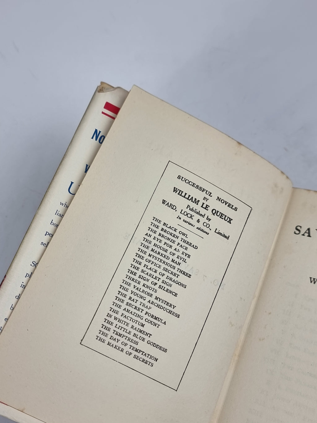 No. 7 Saville Square, William Le Queux — Reprint