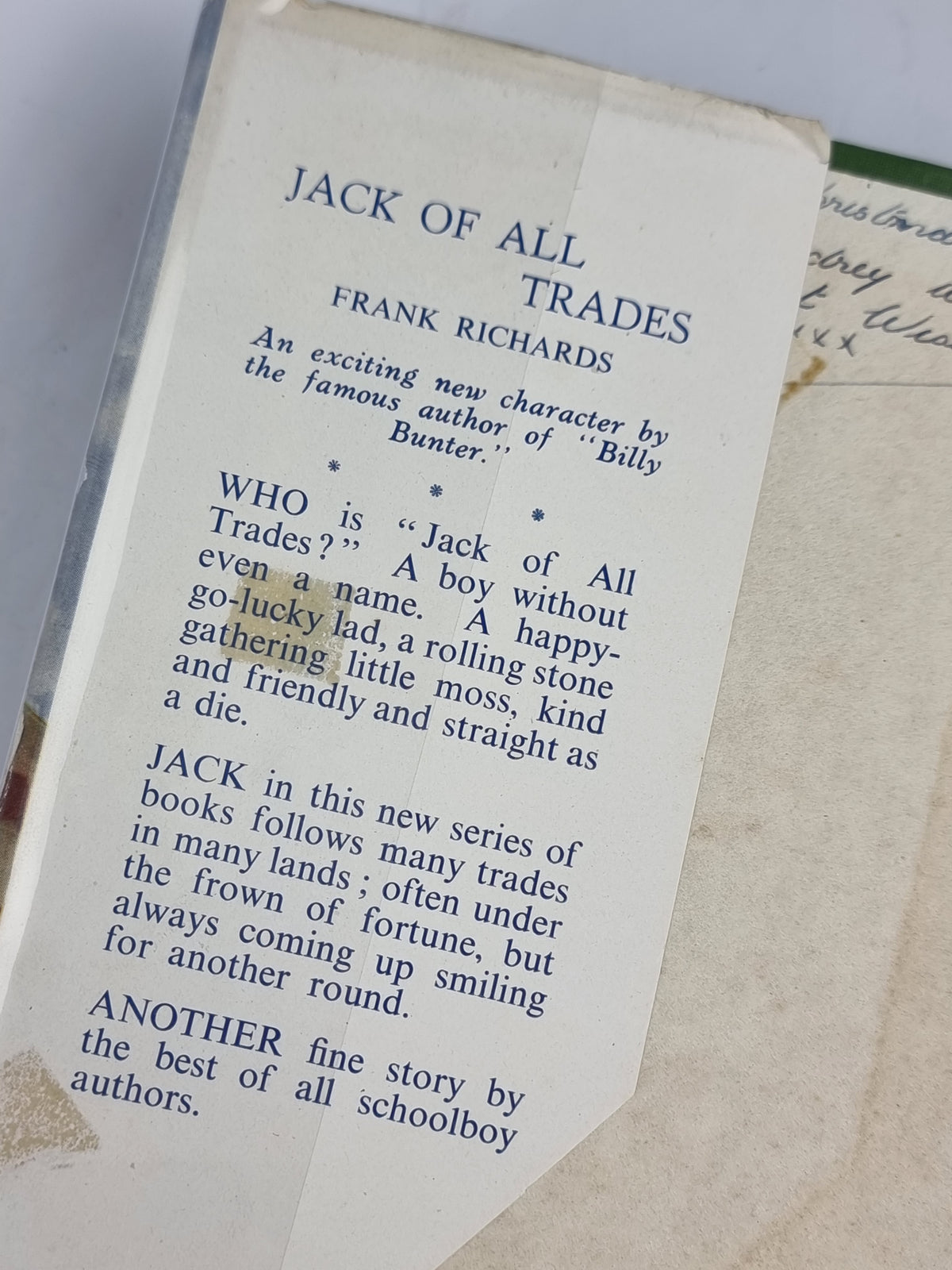 Jack of All Trades, Frank Richards — 1st Edition