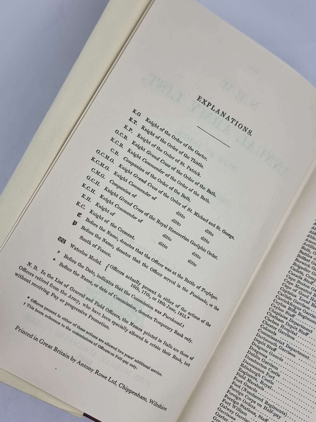 The New Annual Army List, With an Index. Corrected to 7th February, 1840