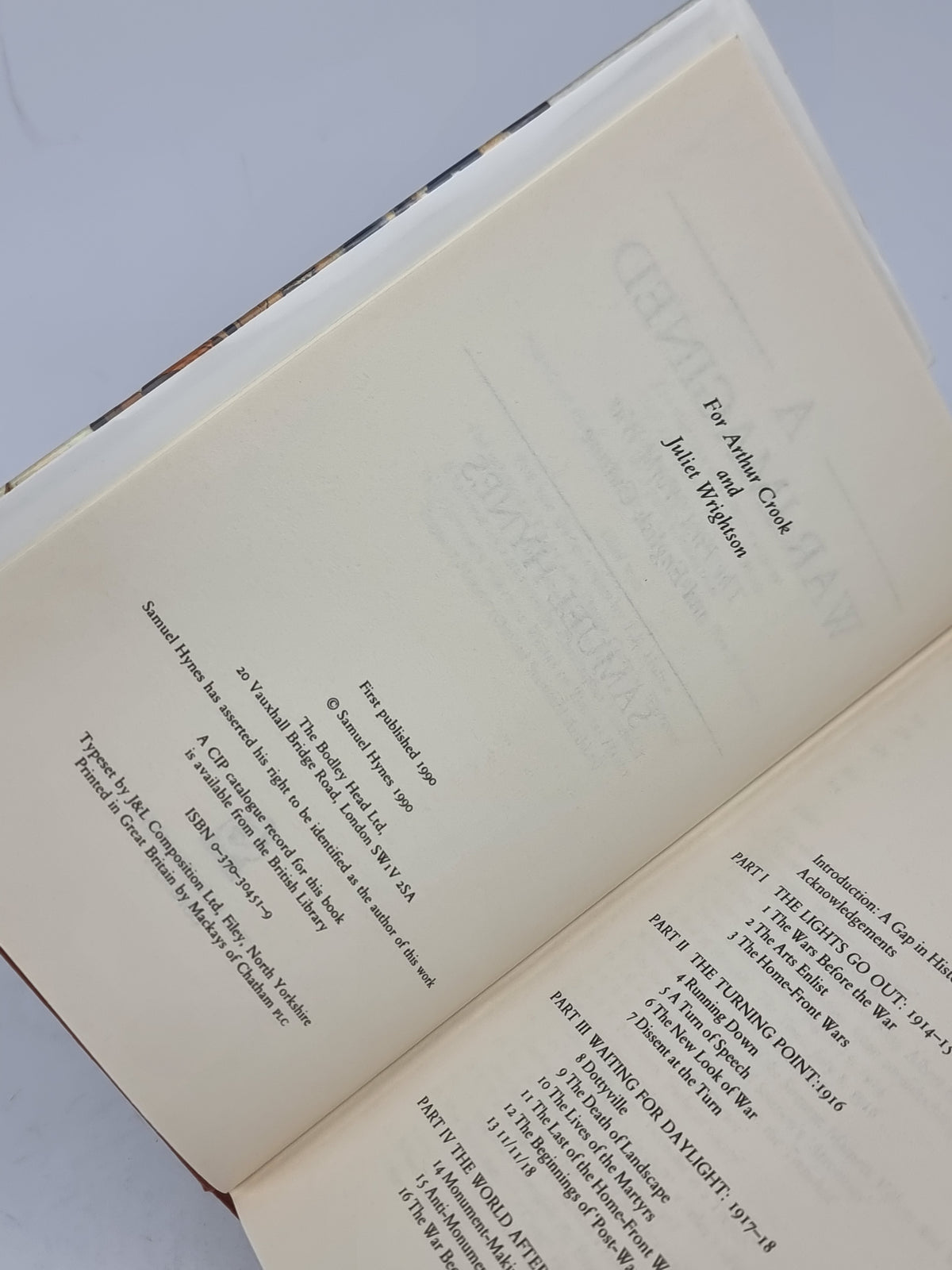 A War Imagined: The First World War and English Culture, Samuel Hynes — 1st Ed