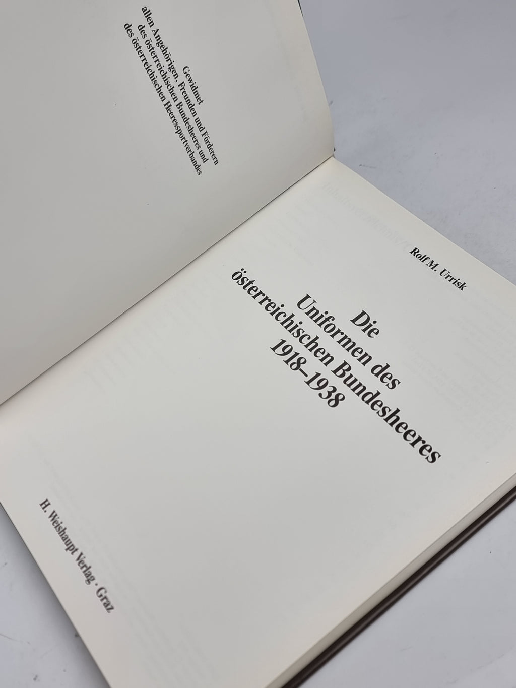 Die Uniformen des österreichischen Bundesheeres 1918–1938, Rolf M. Urrisk