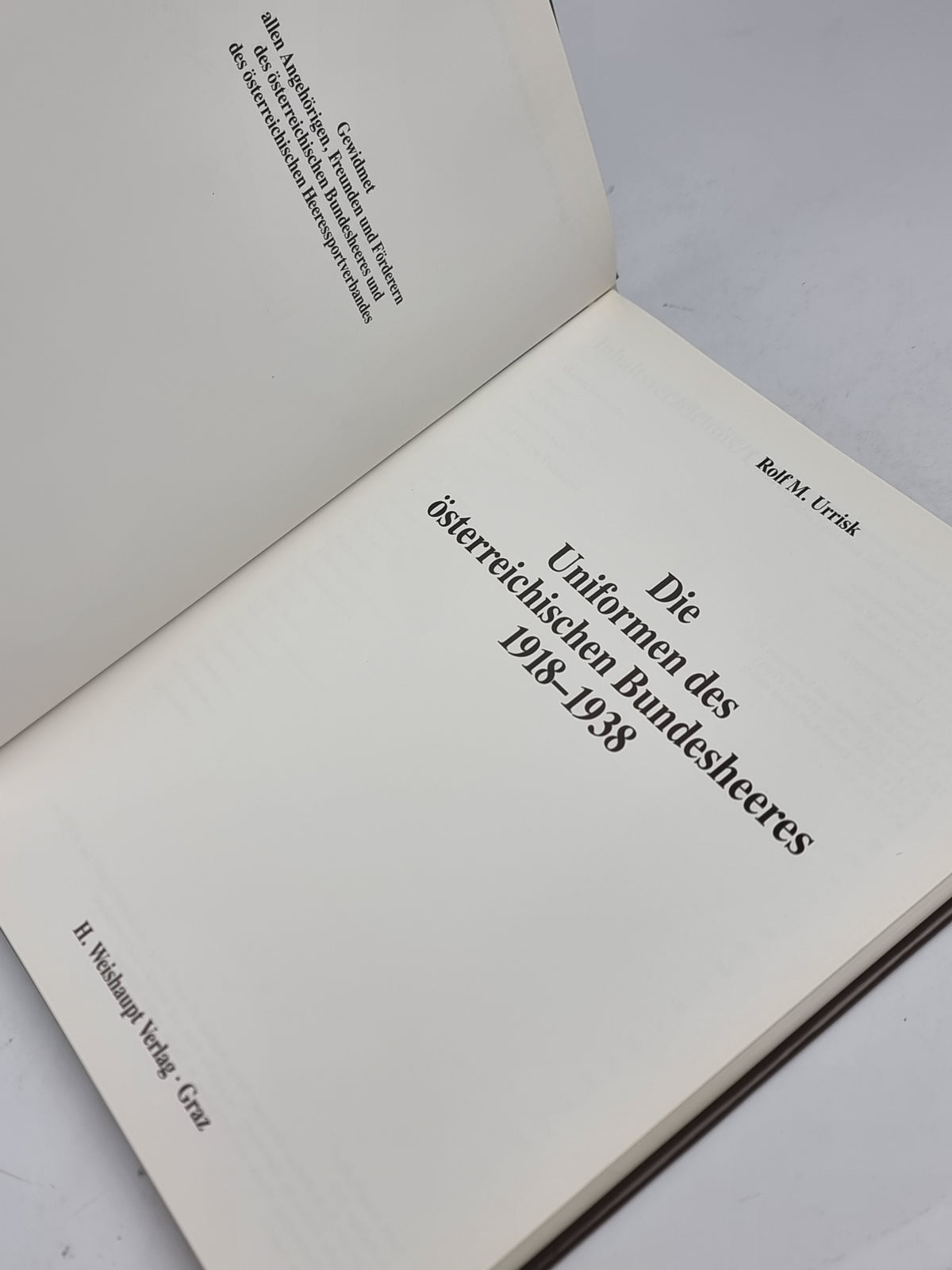 Die Uniformen des österreichischen Bundesheeres 1918–1938, Rolf M. Urrisk