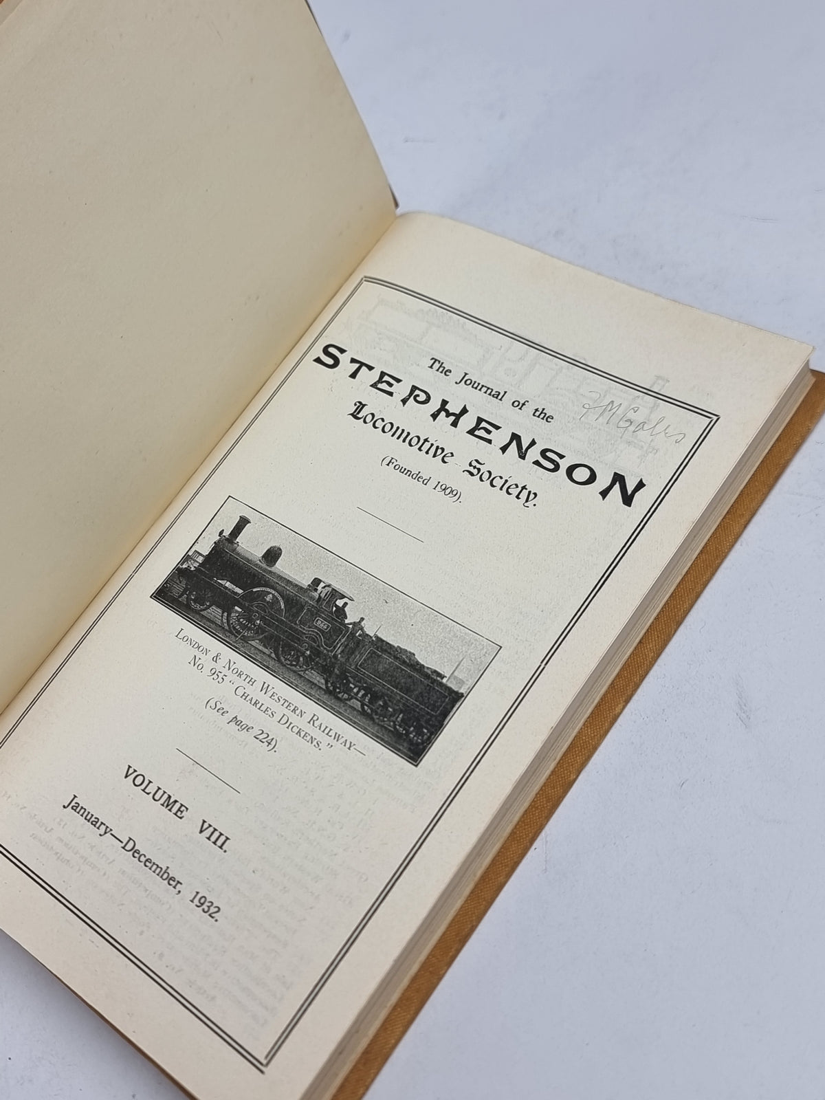 The Journal of the Stephenson Locomotive Society: Volume VIII