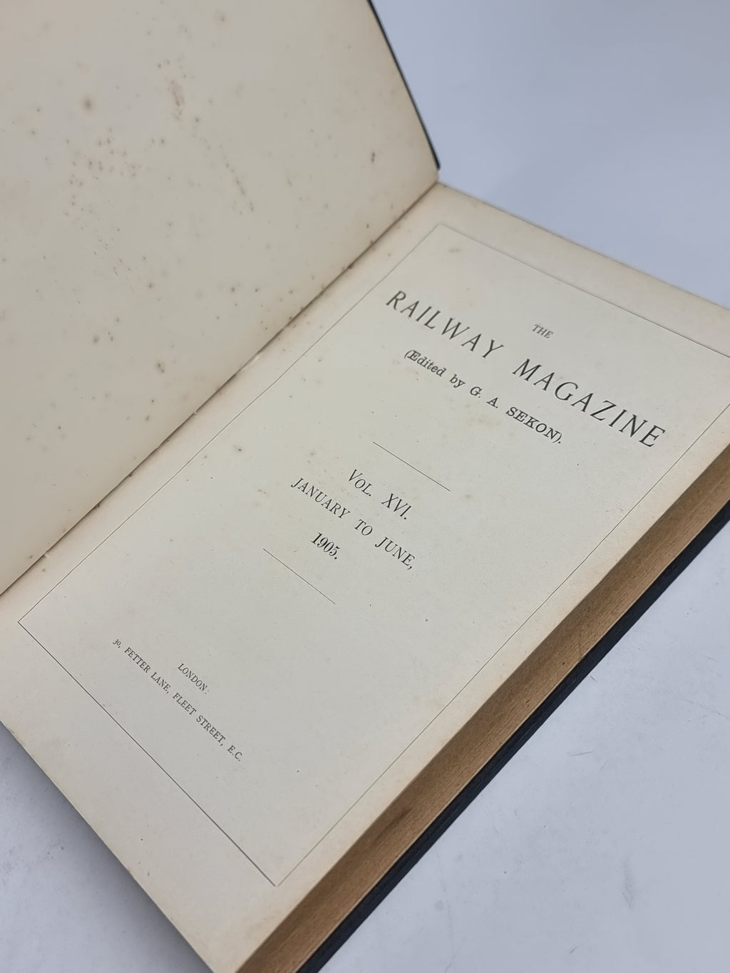 The Railway Magazine, Vol. XVI (January to June 1905), G. A. Sekon — 1st Ed
