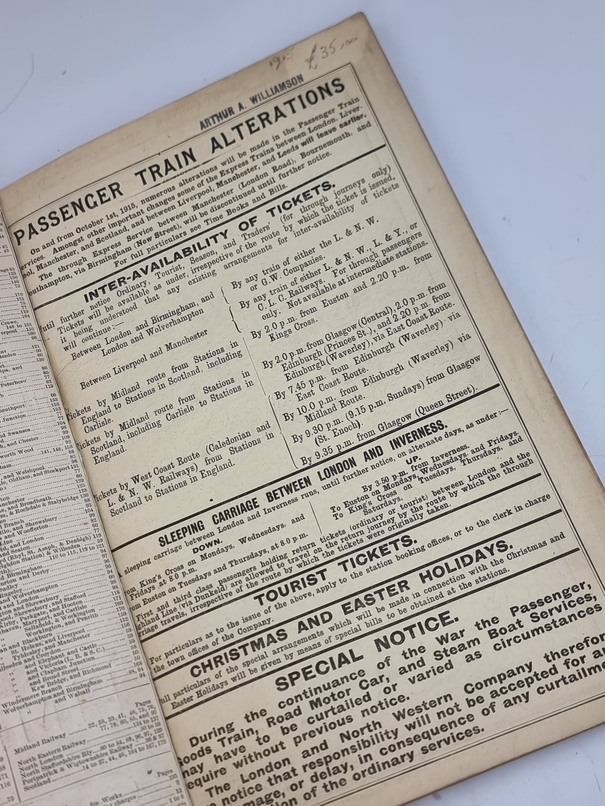 London & North Western Railway Time Tables