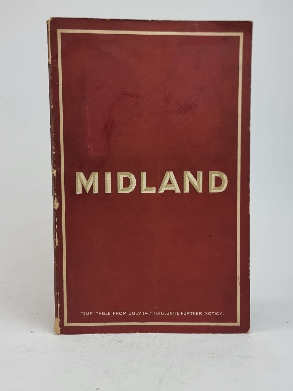 Midland Time Table From July 14th, 1916, Until Further Notice