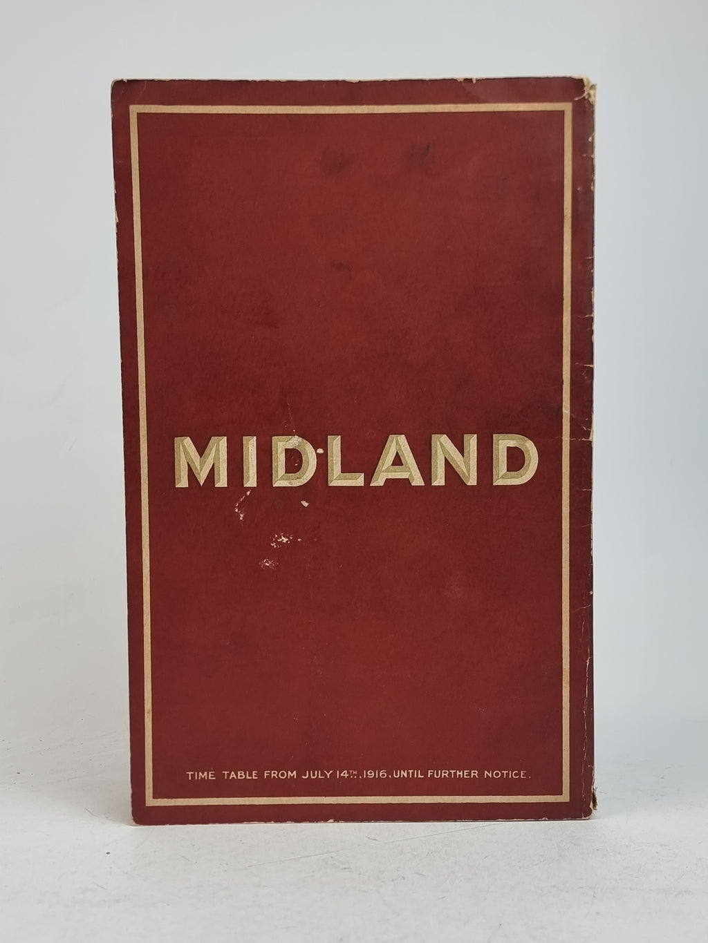 Midland Time Table From July 14th, 1916, Until Further Notice