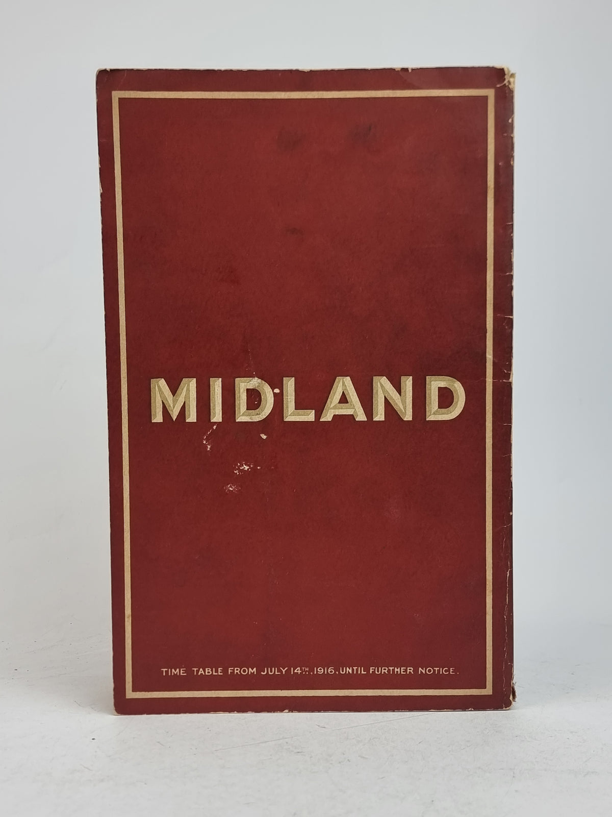 Midland Time Table From July 14th, 1916, Until Further Notice