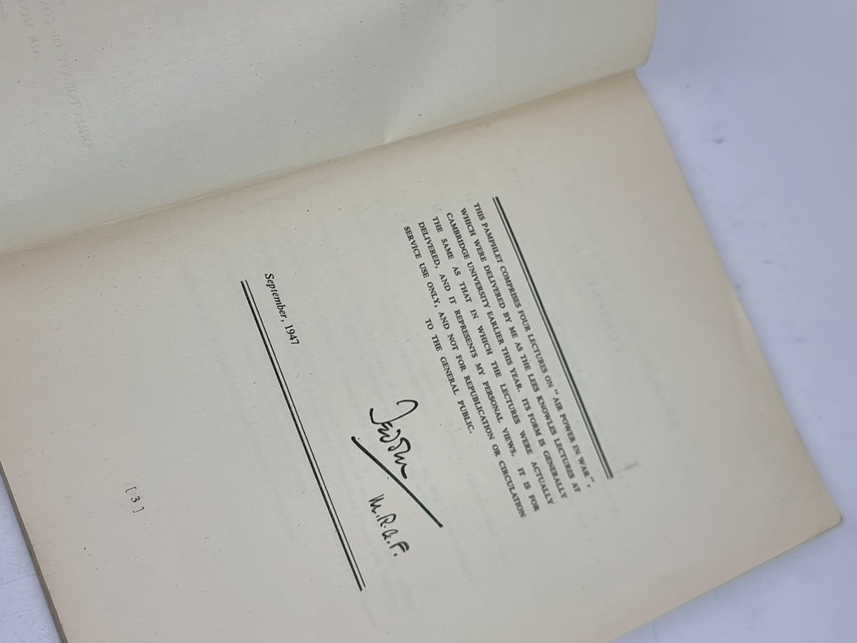 Air Power in War, by Marshal of the Royal Air Force The Lord Tedder — 1st Ed