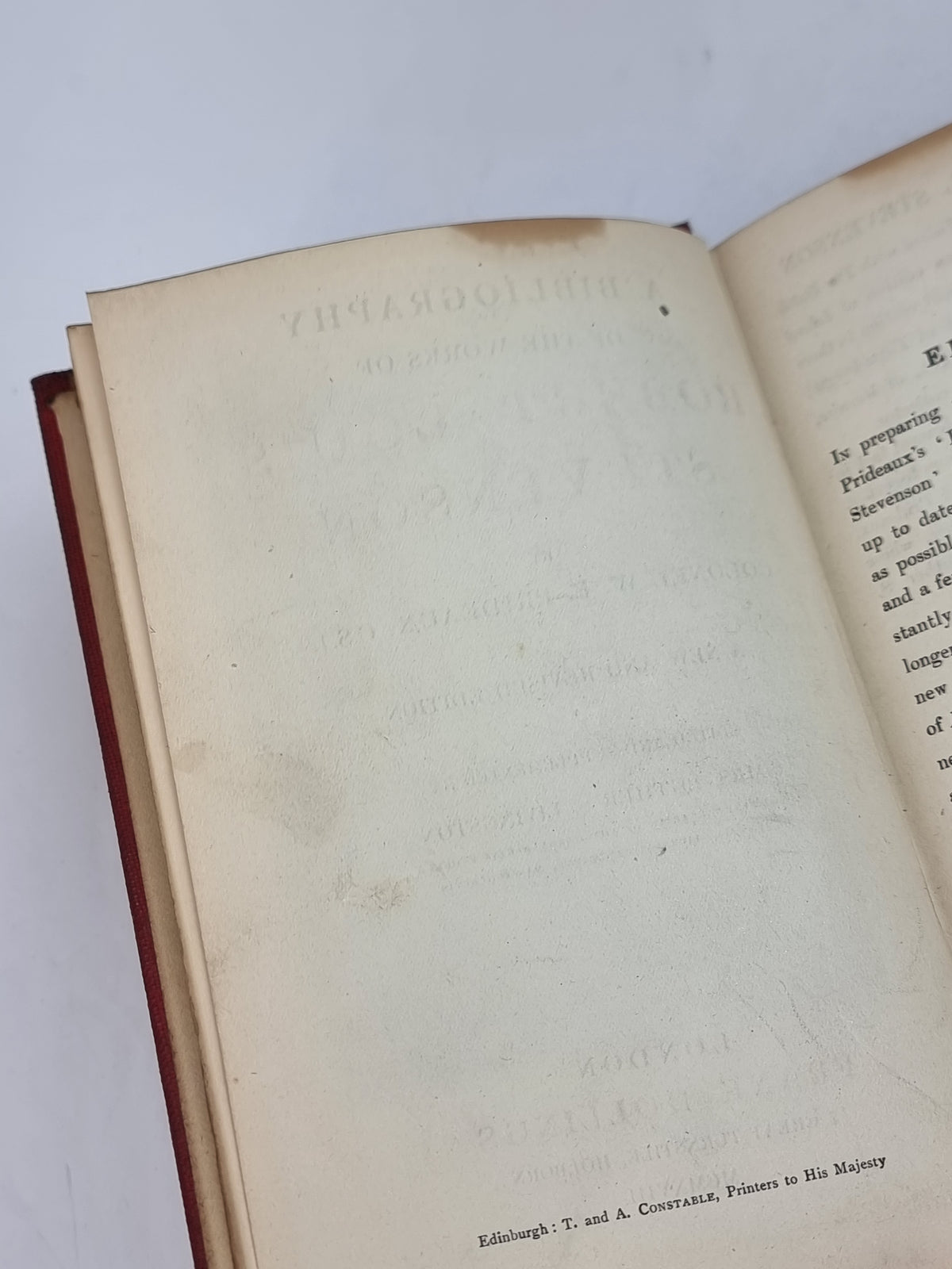 A Bibliography of the Works of Robert Louis Stevenson, Colonel W. F. Prideaux
