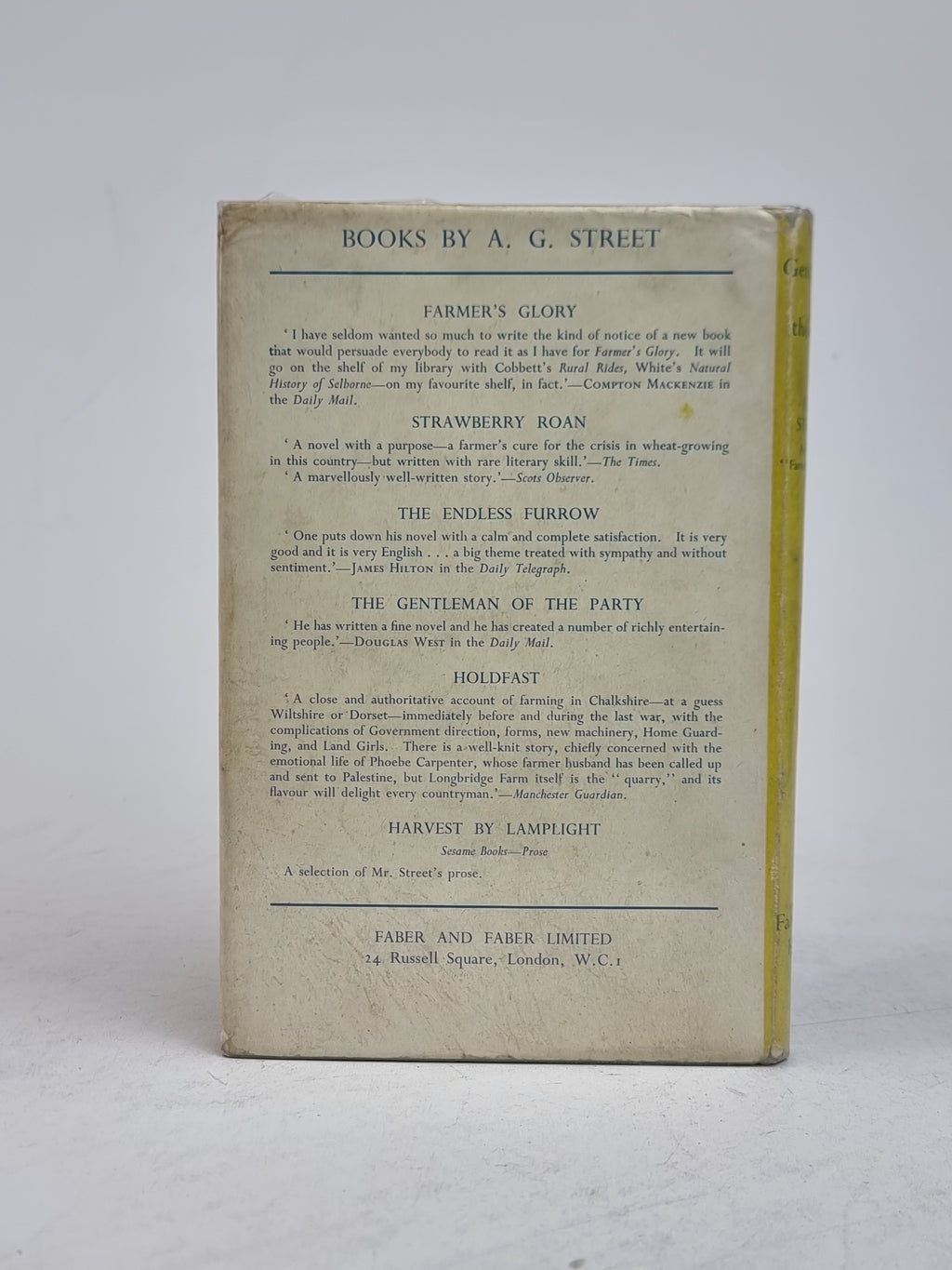 The Gentleman of the Party, A. G. Street — 10th Impression