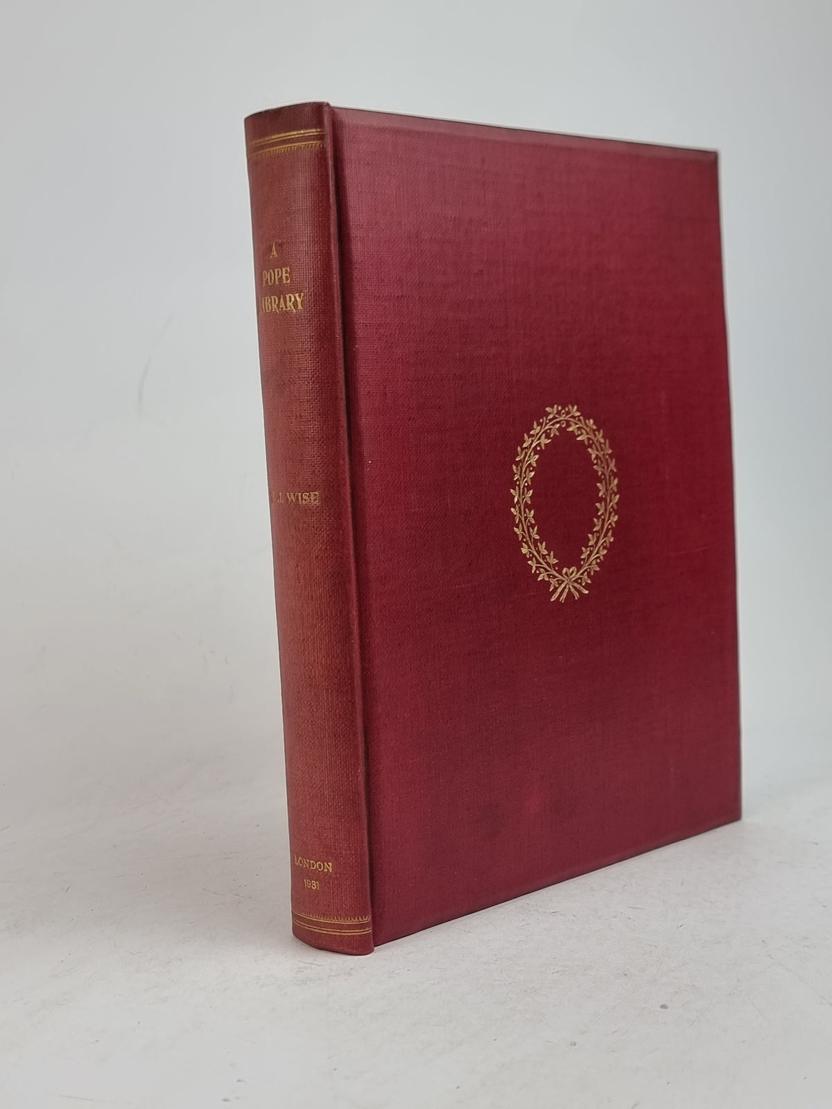 A Pope Library: A Catalogue of Plays, Poems, and Prose Writings by Alexander Pope