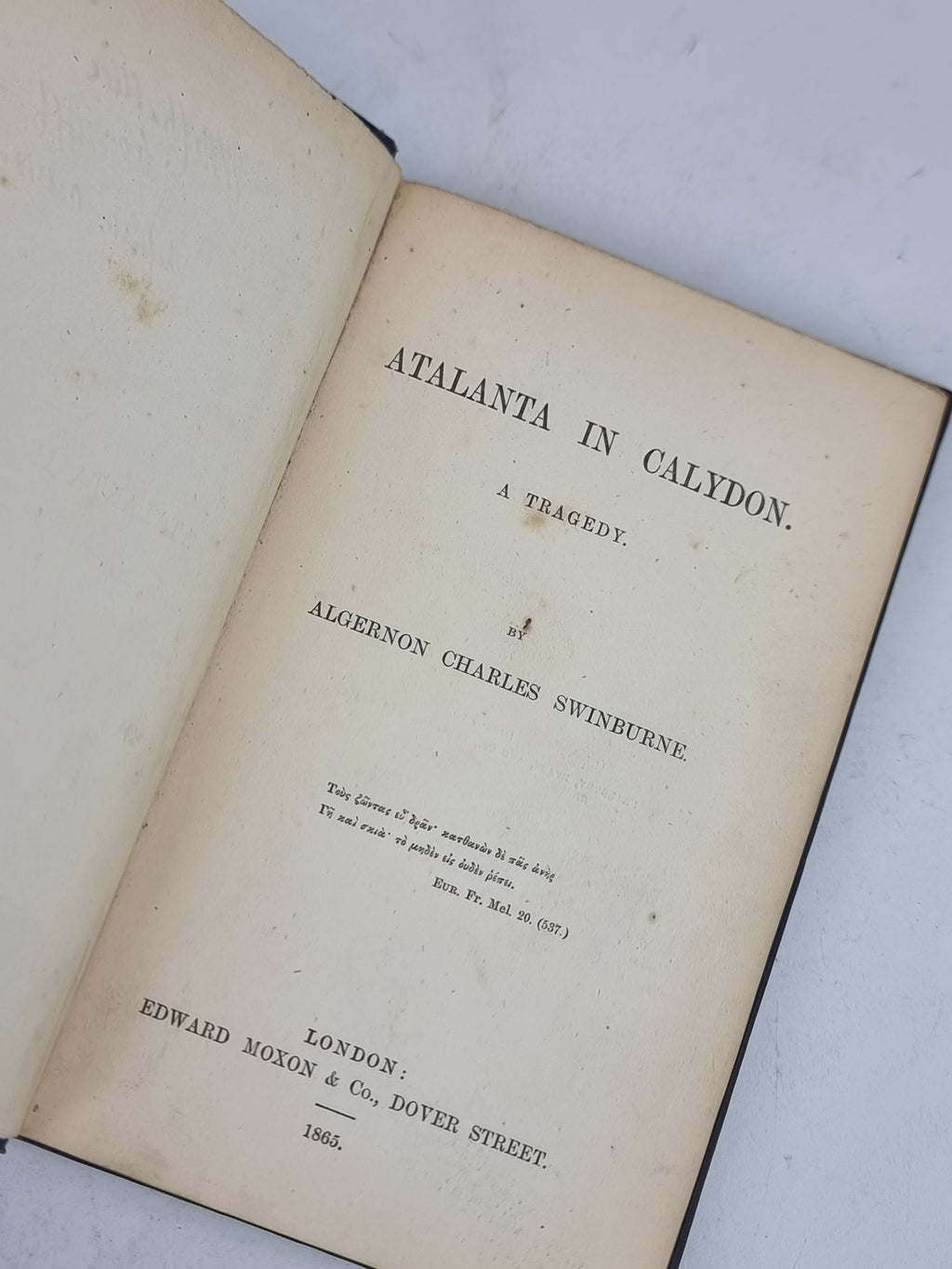 Atalanta in Calydon, Algernon Charles Swinburne — 2nd Edition