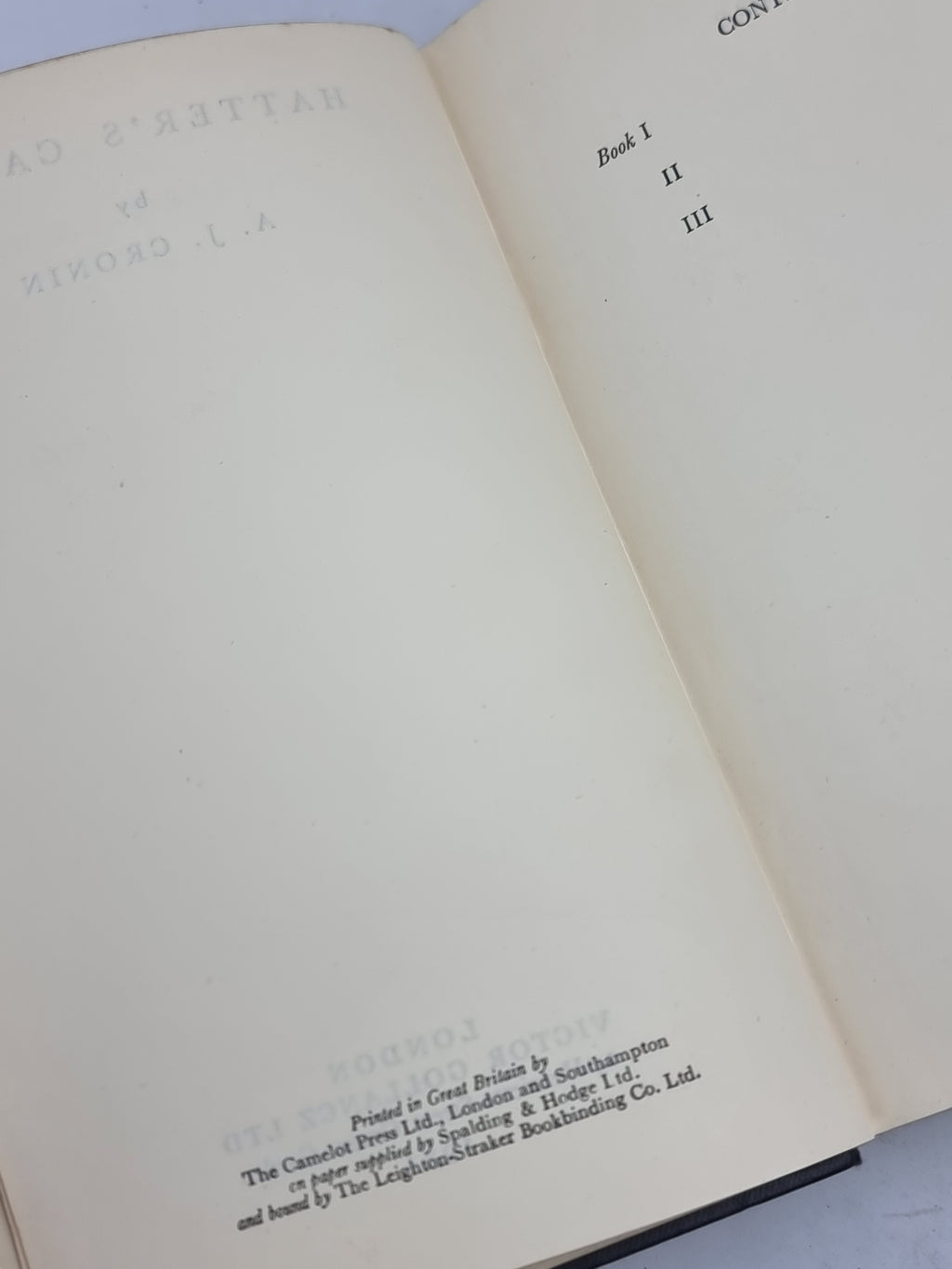 Hatter's Castle, A. J. Cronin — 1st Edition