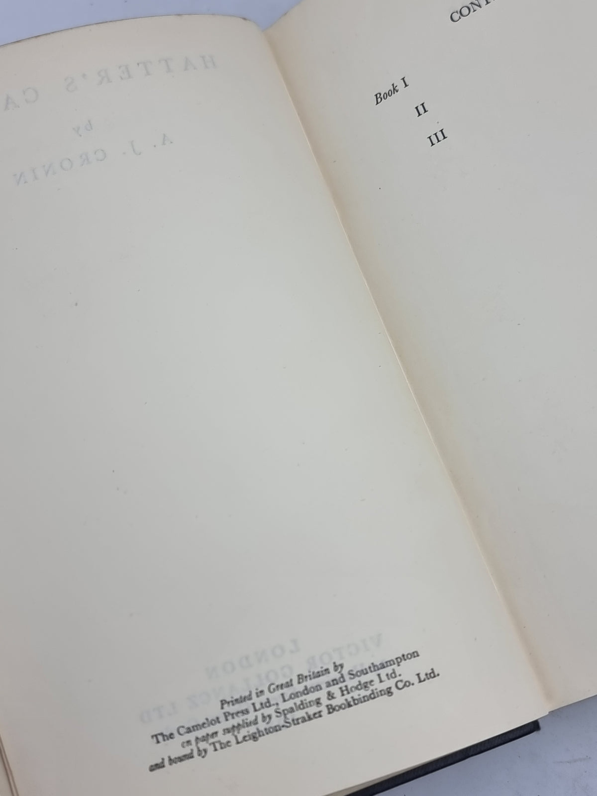 Hatter's Castle, A. J. Cronin — 1st Edition