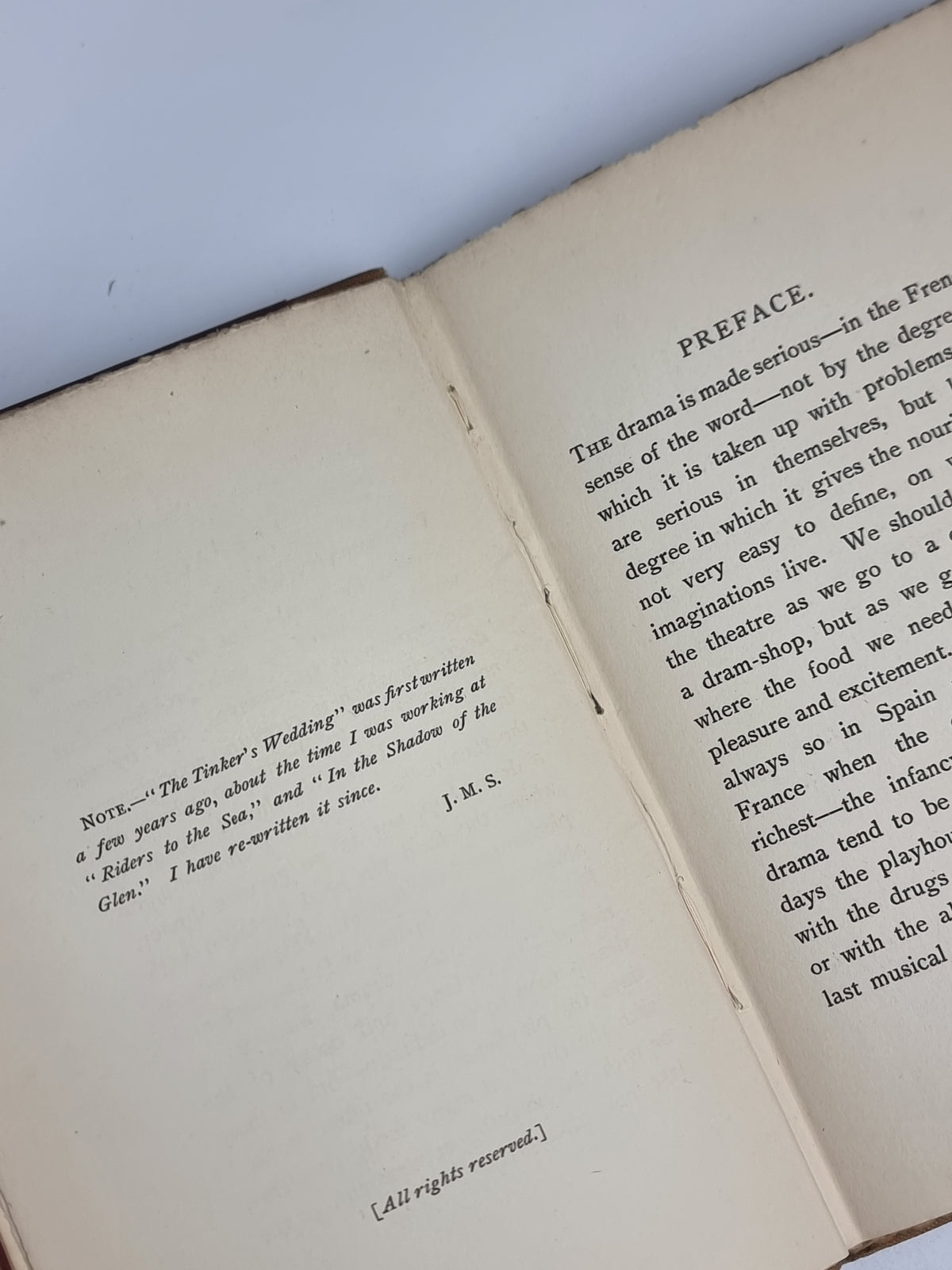 The Tinker's Wedding, J. M. Synge — 1st Edition