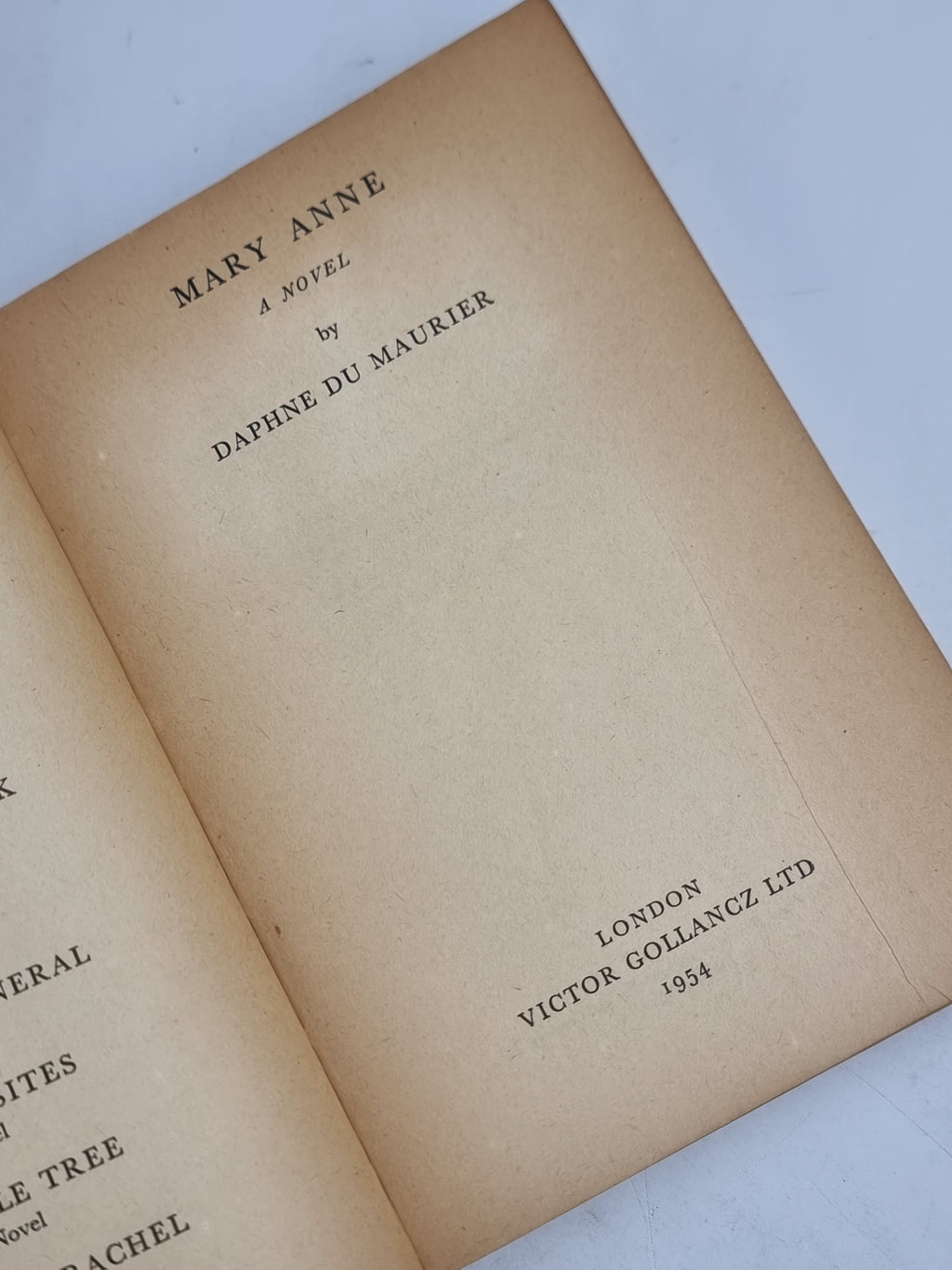 Mary Anne, Daphne du Maurier — Uncorrected Proof