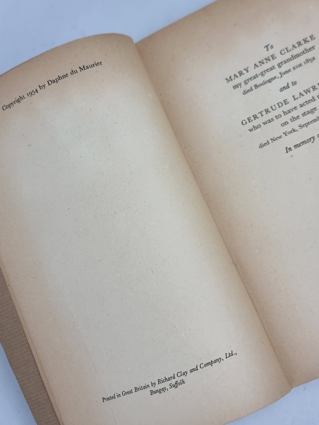 Mary Anne, Daphne du Maurier — Uncorrected Proof