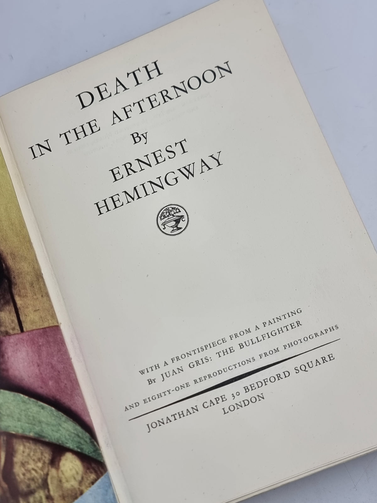 Death in the Afternoon, Ernest Hemingway — 1st UK Edition
