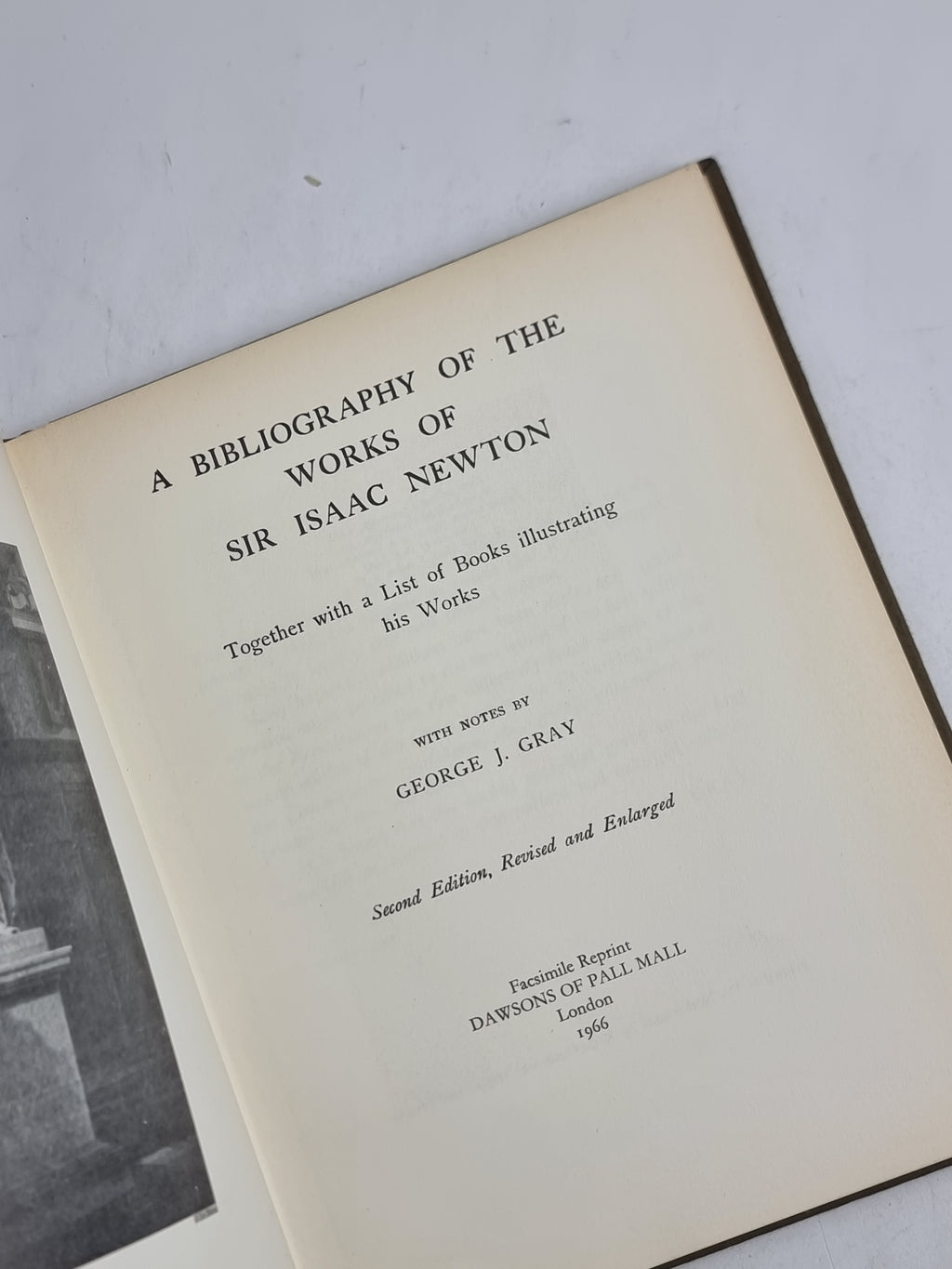 A Bibliography of the Works of Sir Isaac Newton, George J. Gray