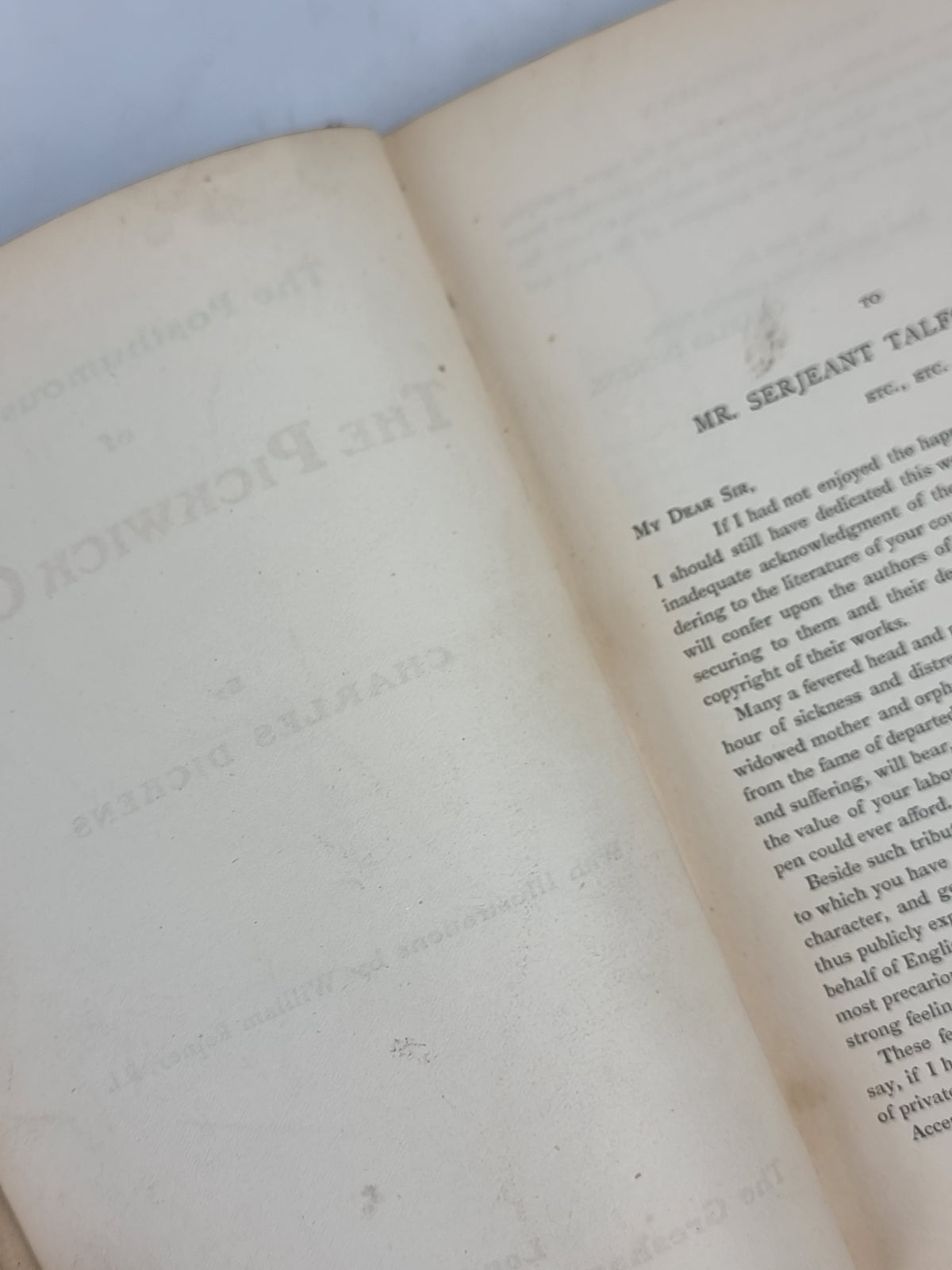 The Posthumous Papers of the Pickwick Club, Charles Dickens — Publisher's Specimen