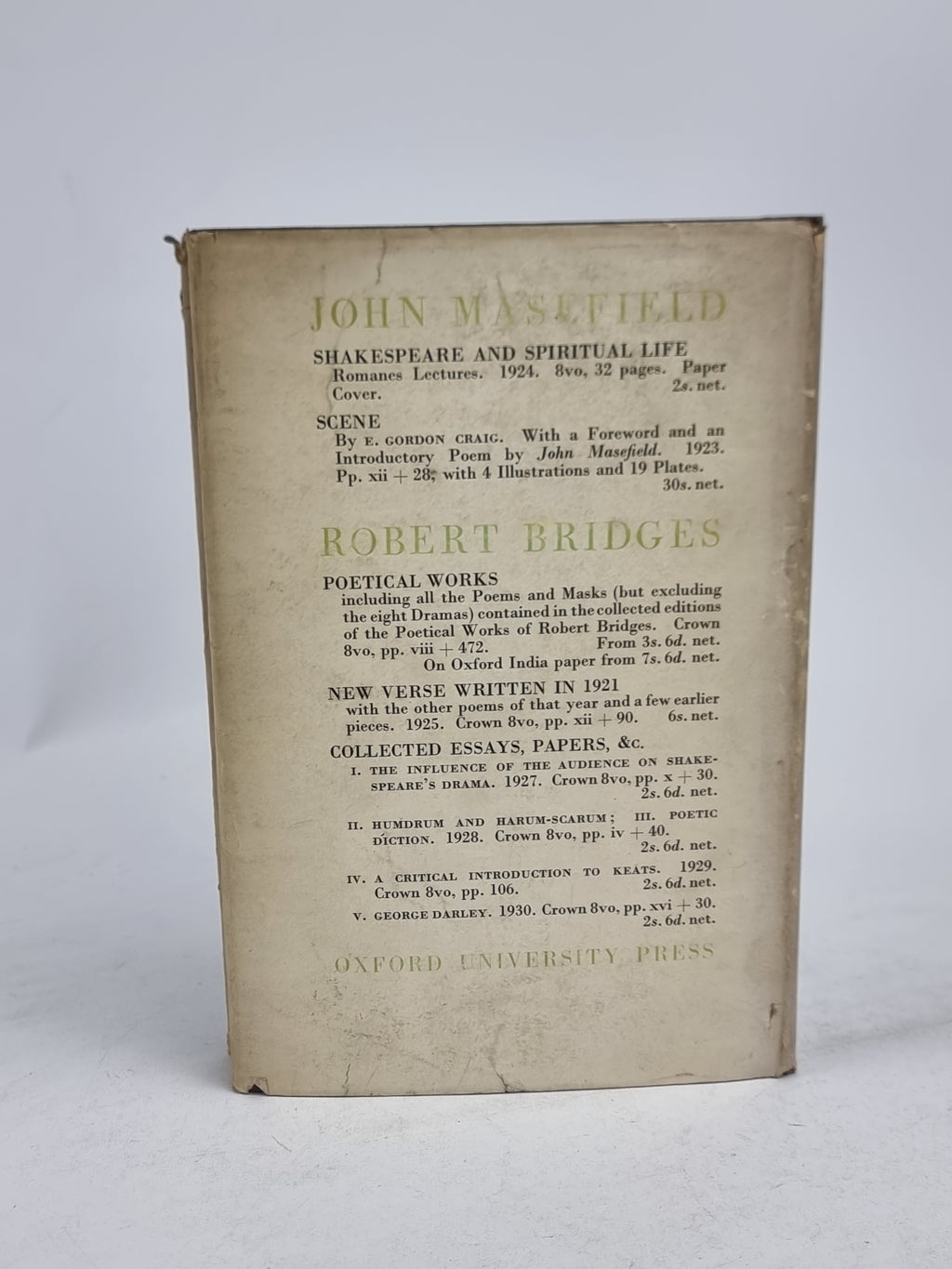 A Bibliography of John Masefield, Charles H. Simmons — 1st Edition, Limited