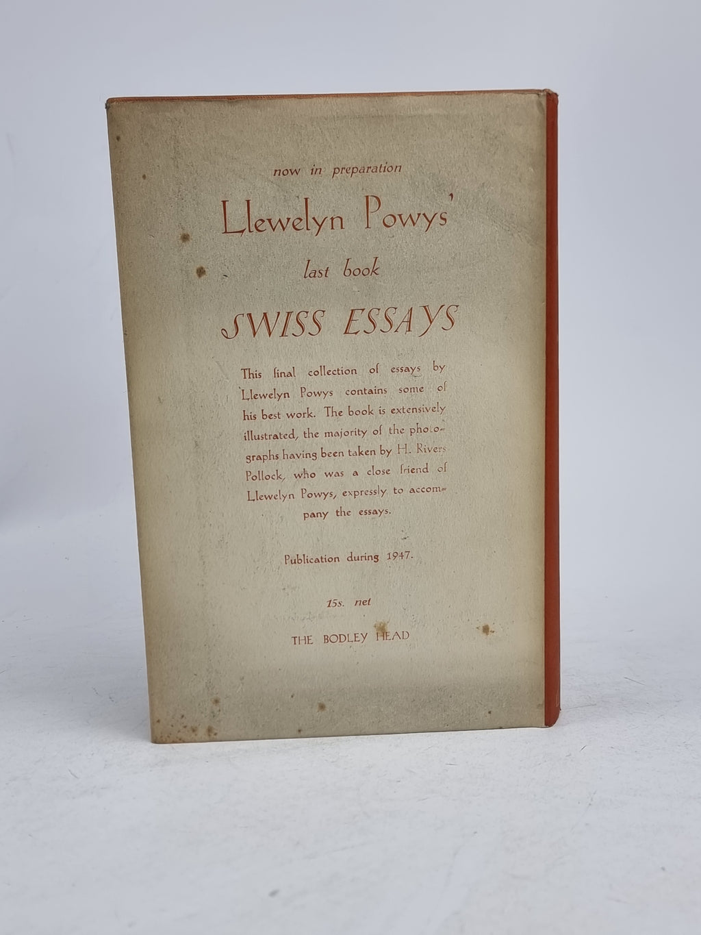 The Life of Llewelyn Powys, Malcolm Elwin — 1st Edition