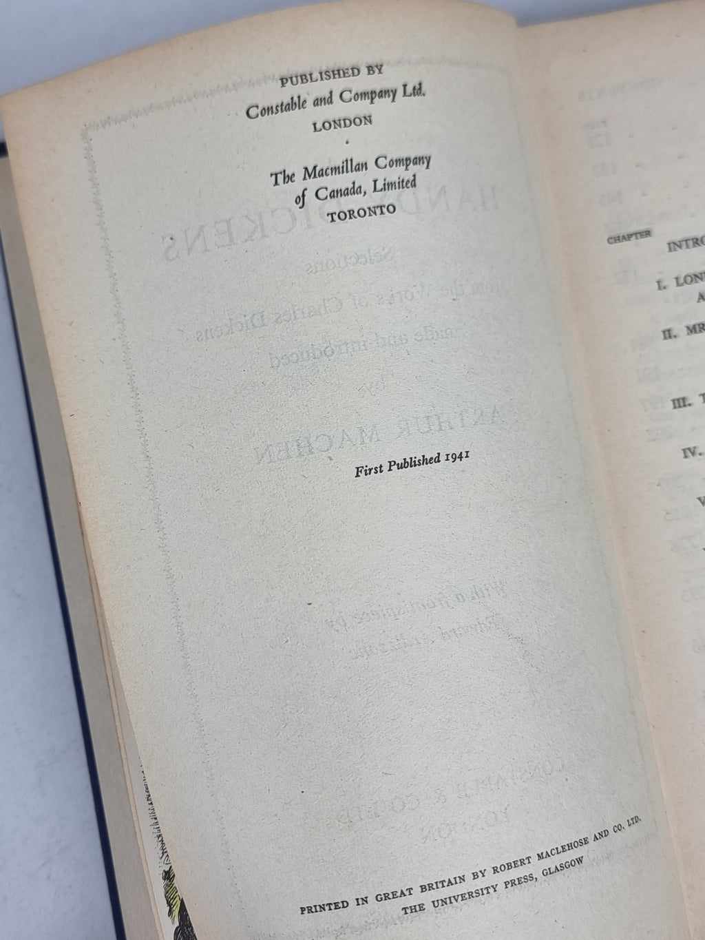 A Handy Dickens, Charles Dickens & Arthur Machen — 1st Edition