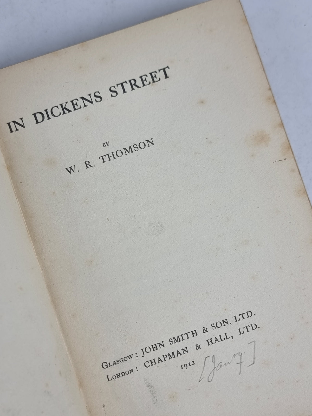 In Dickens Street, W. R. Thomson — 1st Edition