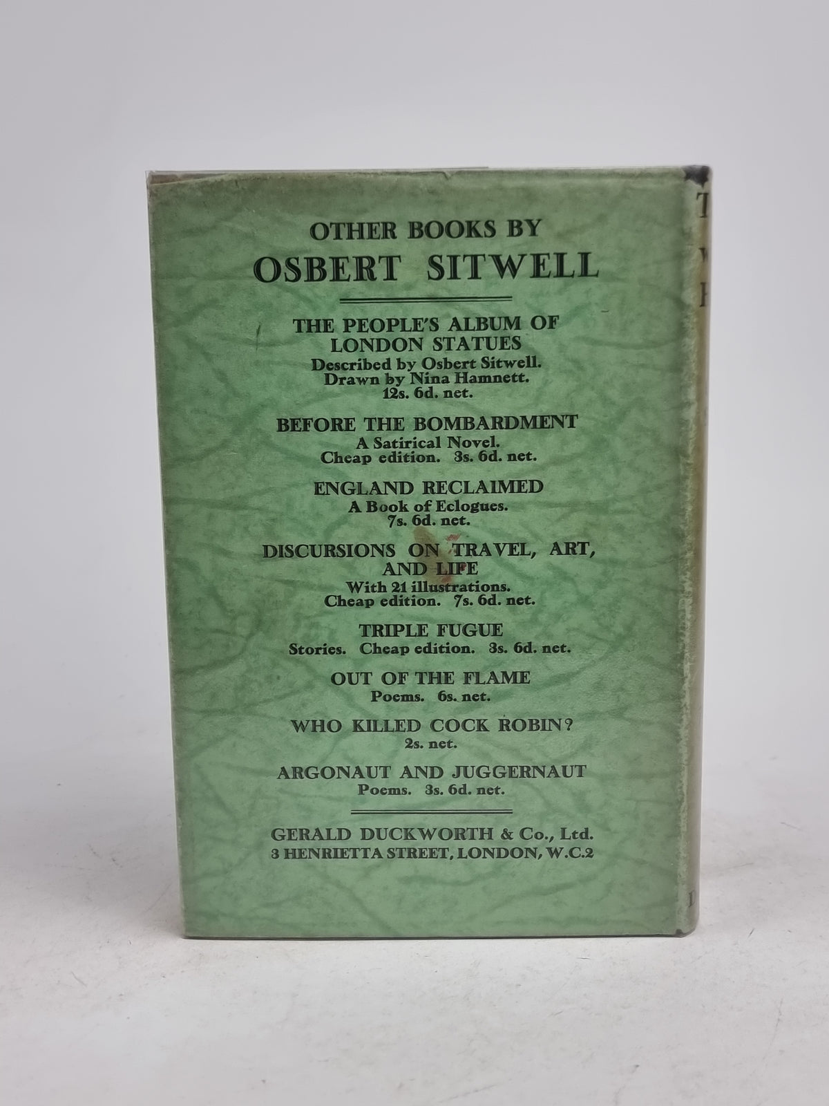 The Man Who Lost Himself, Osbert Sitwell — 1st Edition
