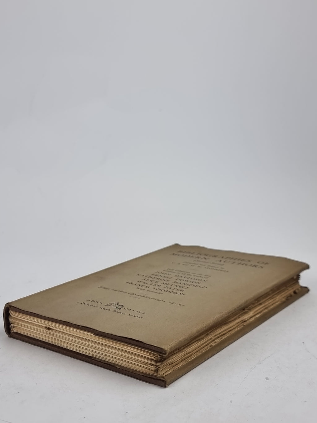 Bibliographies of Modern Authors (Second Series), C. A. and H. W. Stonehill — 1st Ed