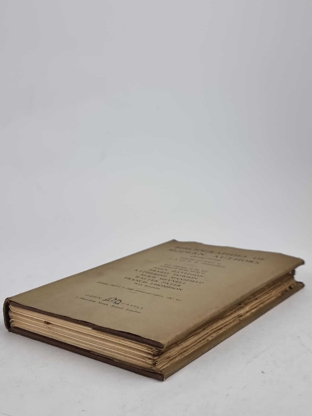 Bibliographies of Modern Authors (Second Series), C. A. and H. W. Stonehill — 1st Ed