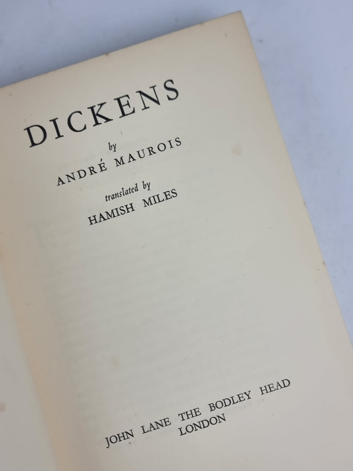 Dickens, André Maurois — 1st Edition