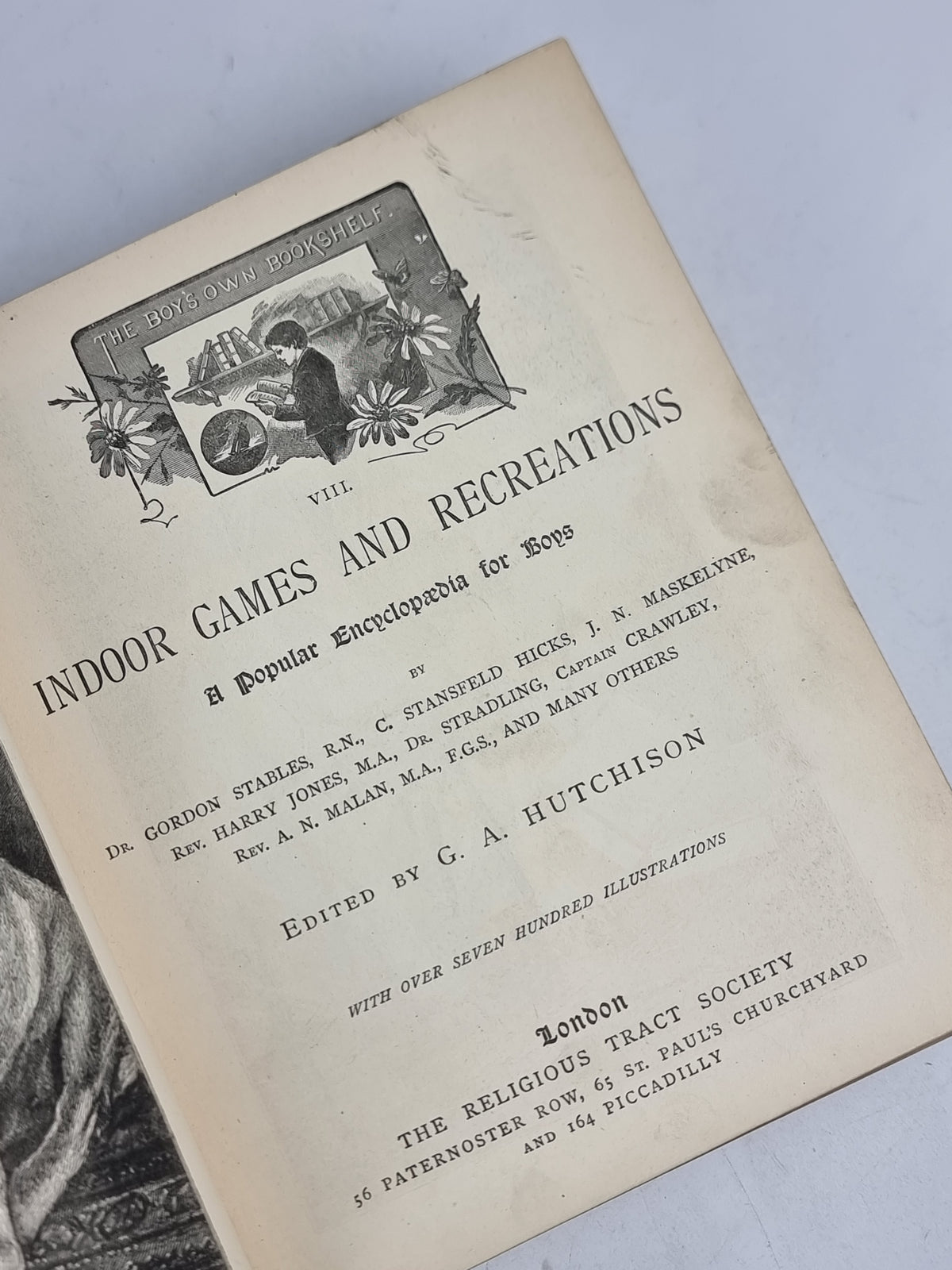 Indoor Games and Recreations, Dr. Gordon Stables, G. A. Hutchison (ed.) et al.