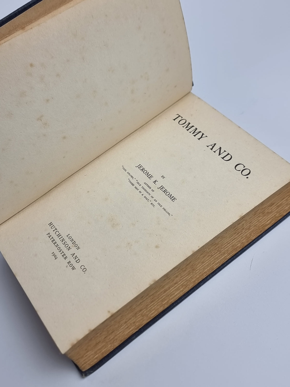 Tommy and Co., Jerome K. Jerome — 1st Edition