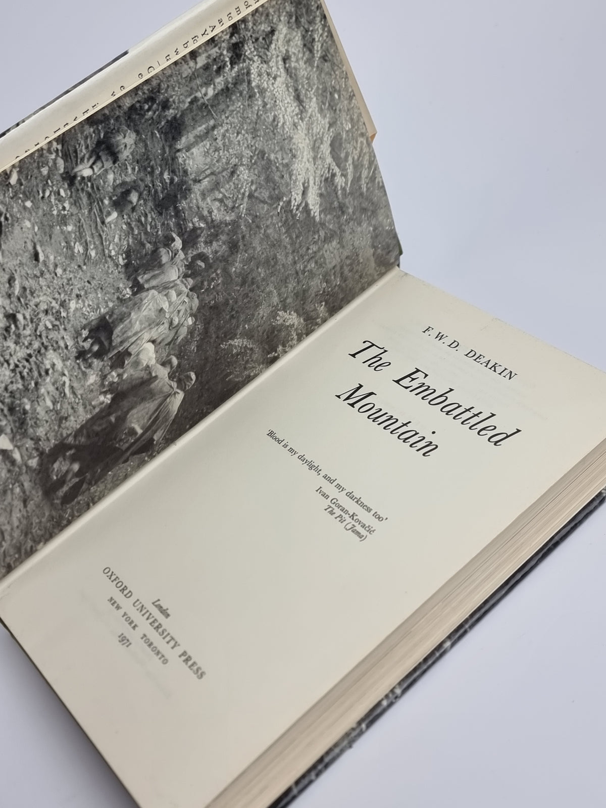 The Embattled Mountain, F. W. D. Deakin — 1st Edition