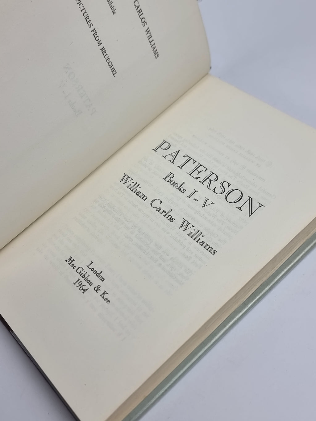 Paterson, William Carlos — 1st Edition