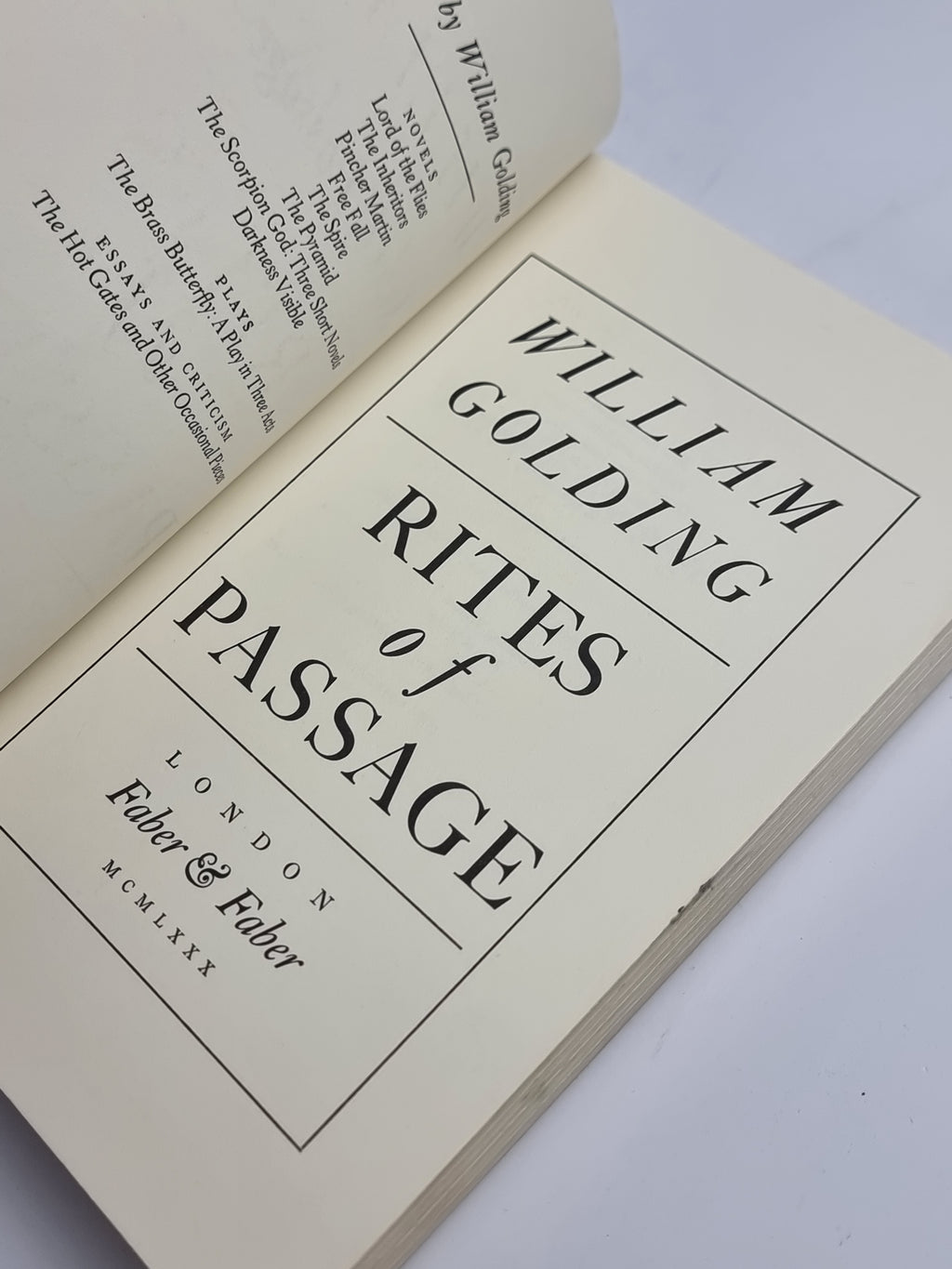 Rites of Passage, William Golding — Advance Proof