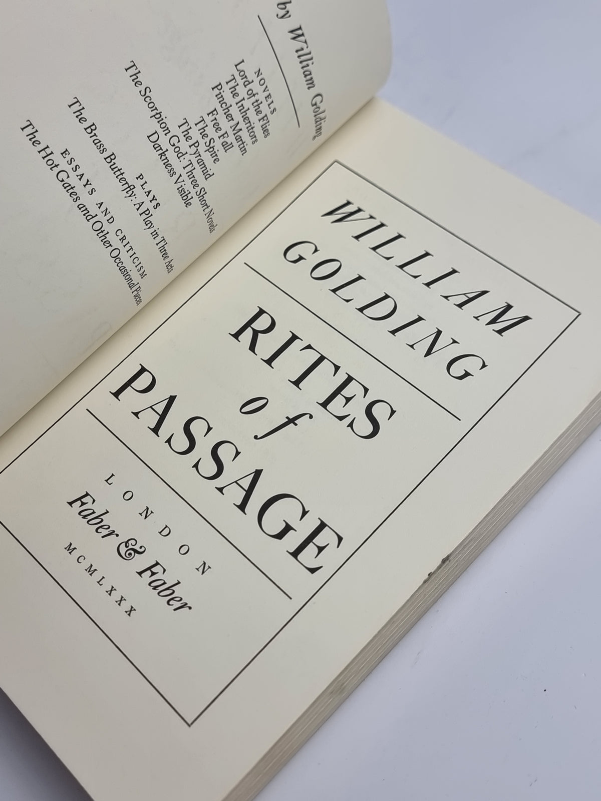 Rites of Passage, William Golding — Advance Proof
