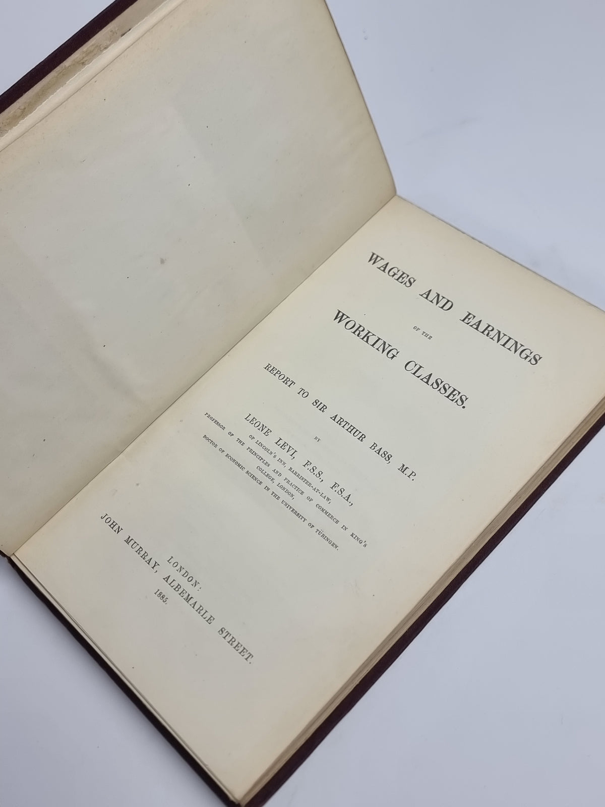 Wages and Earnings of the Working Classes, Leone Levi — 2nd Edition