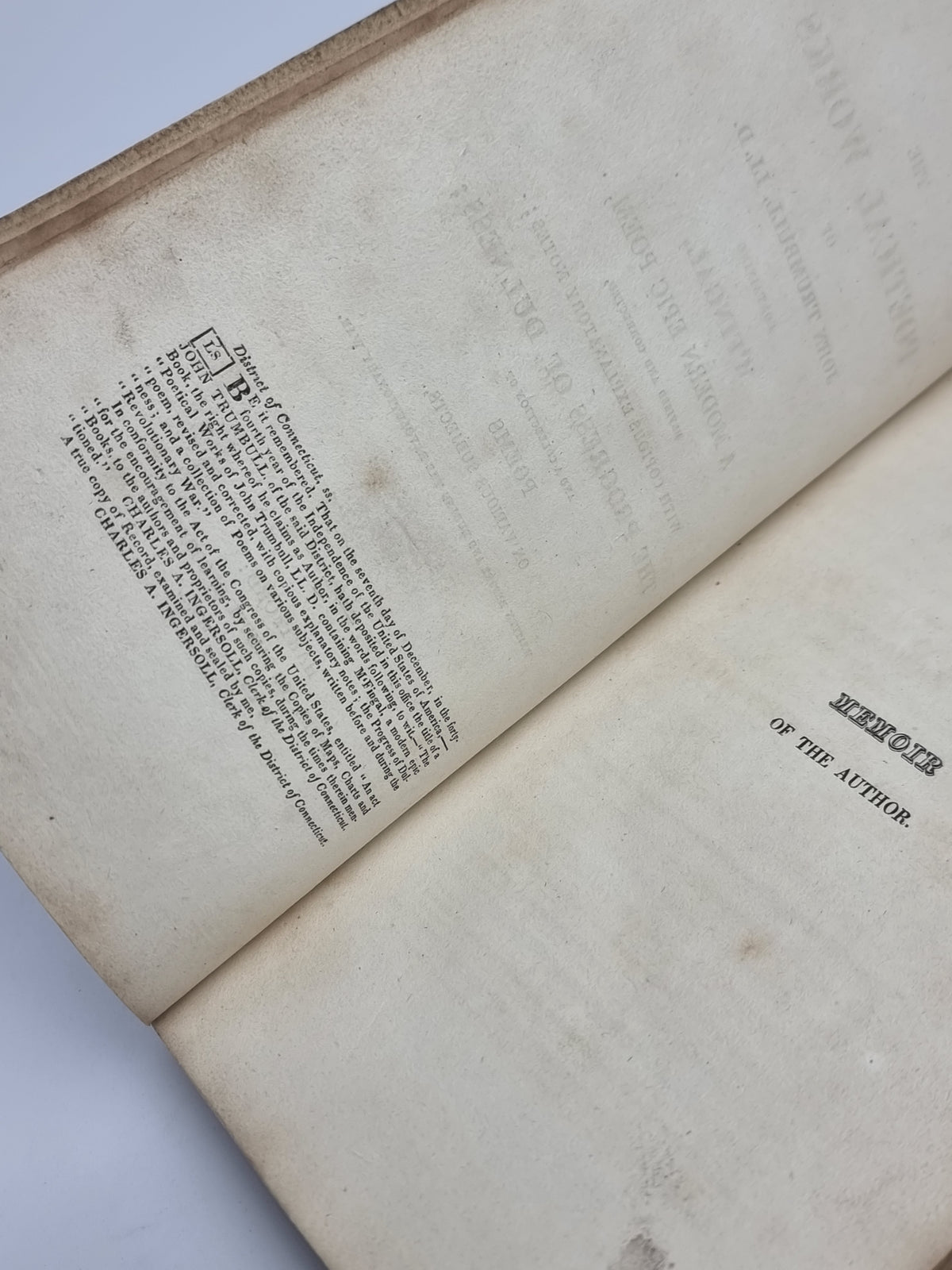 The Poetical Works of John Trumbull, LL.D., John Trumbull — 1st Edition