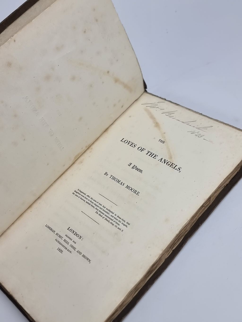 The Loves of the Angels, Thomas Moore — 1st Edition