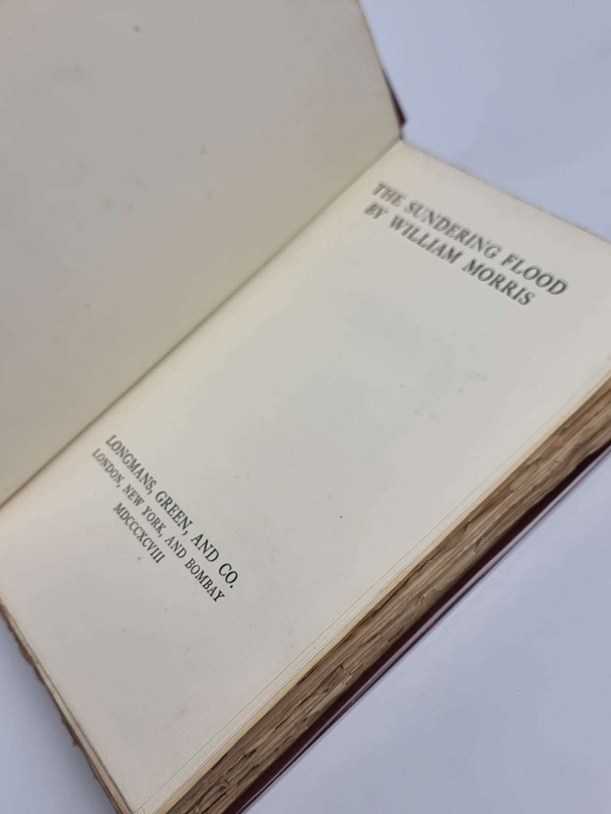 The Sundering Flood, William Morris — 1st Edition