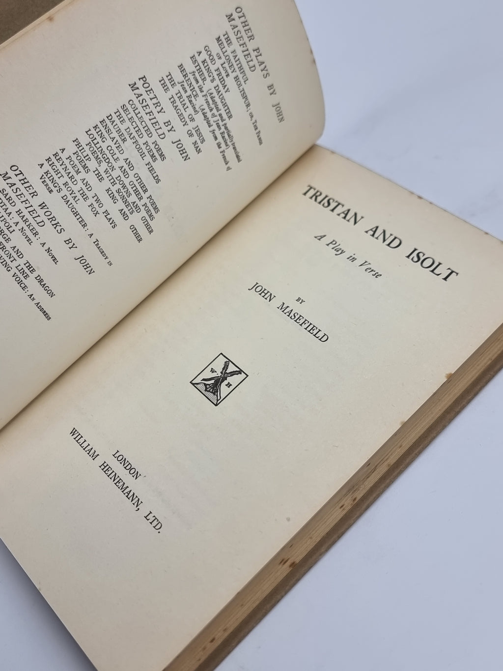 Tristan and Isolt, John Masefield — 1st Edition