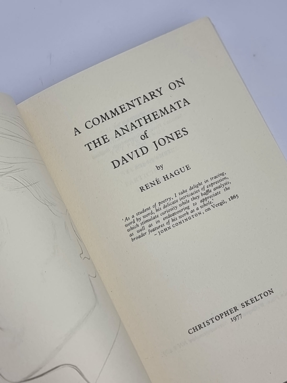 A Commentary on The Anathemata of David Jones, René Hague — 1st Edition