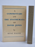 A Commentary on The Anathemata of David Jones, René Hague — 1st Edition