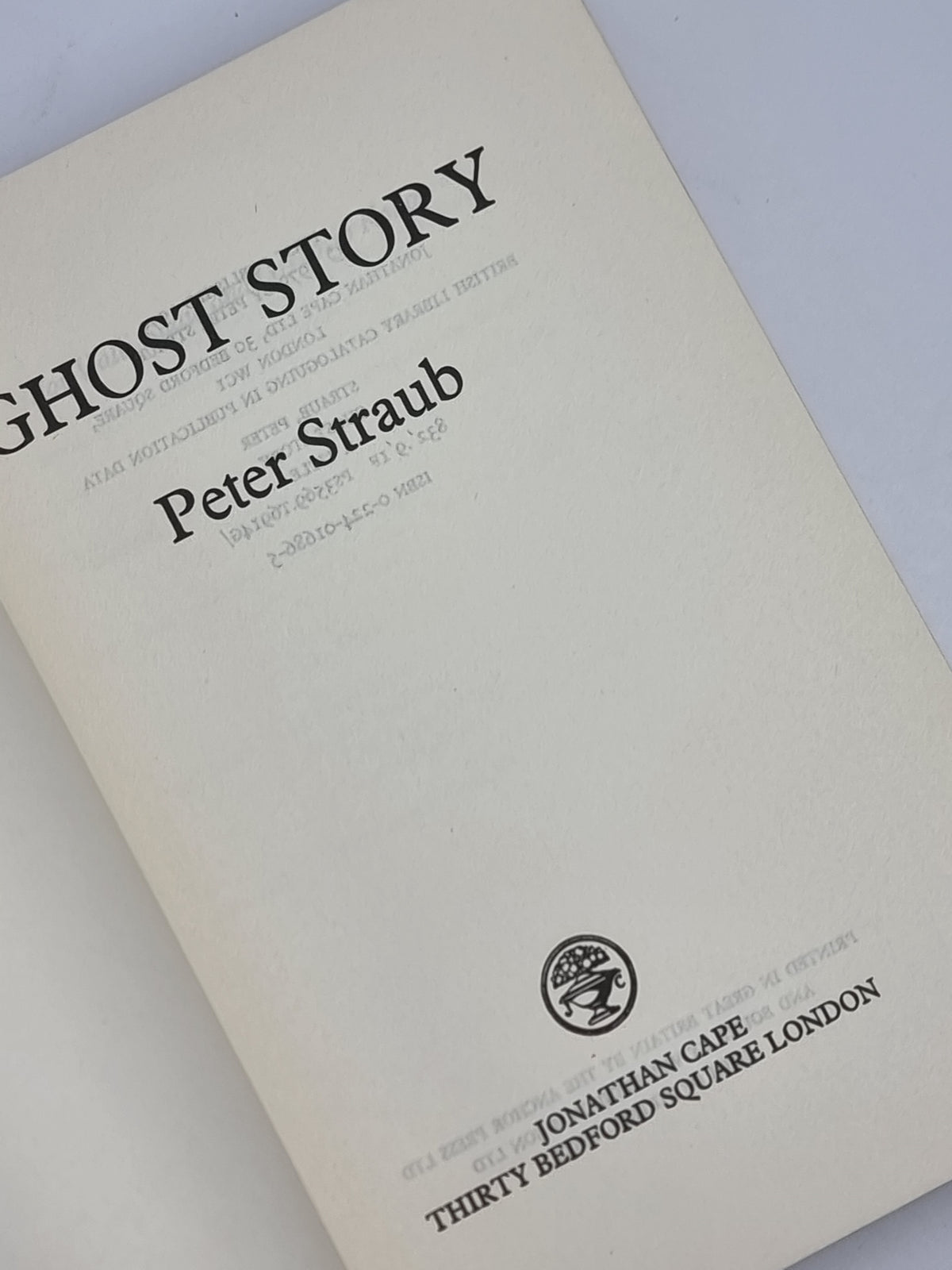 Ghost Story, Peter Straub — Uncorrected Proof