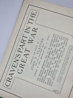 Craven's Part in the Great War, John T. Clayton — 1st Edition